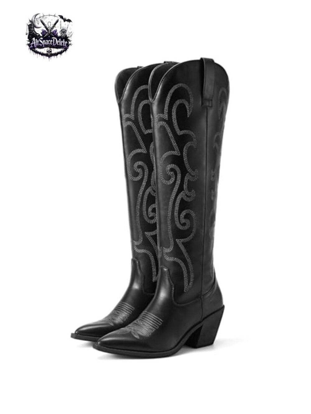 Women's Knee-High Cowboy Boots Pointed Toe Western Boots